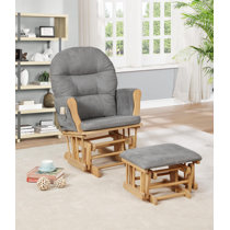 Grey glider and ottoman hot sale set